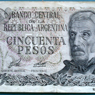 ARGENTINA BILLETE 50 PESOS B018 1975