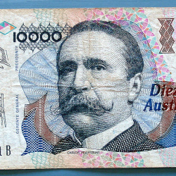 ARGENTINA BILLETE 10000 AUSTRALES B331 DE 1990