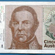 ARGENTINA BILLETE DE 5 AUSTRALES 365A 1986