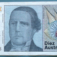 ARGENTINA BILLETE DE 10 AUSTRALES 340B 1989