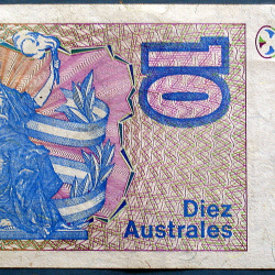 ARGENTINA BILLETE DE 10 AUSTRALES A605 1989