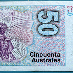 ARGENTINA BILLETE DE 10 AUSTRALES A495 1988