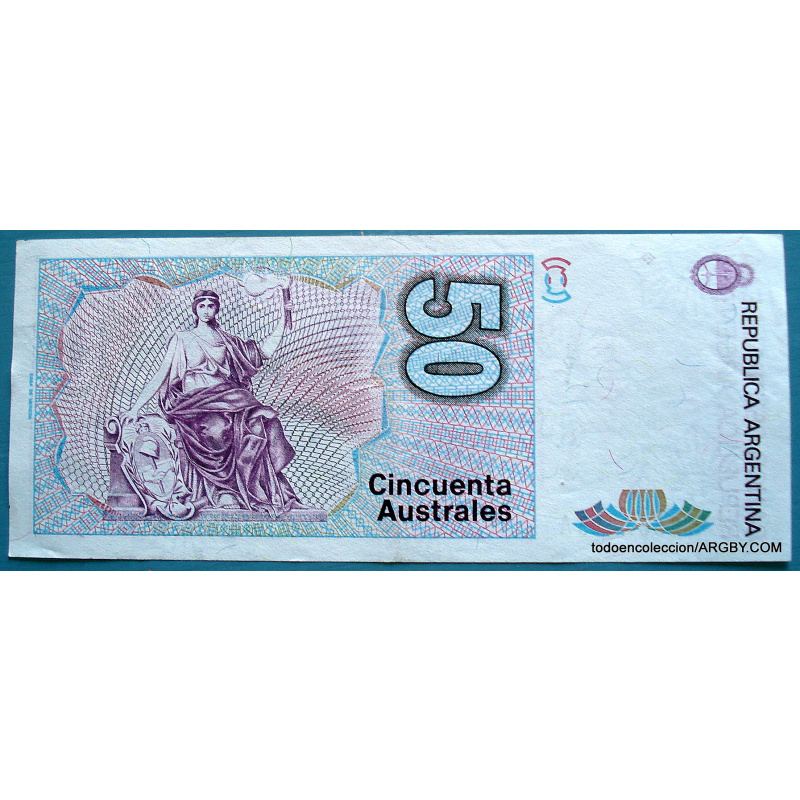 ARGENTINA BILLETE DE 10 AUSTRALES A495 1988