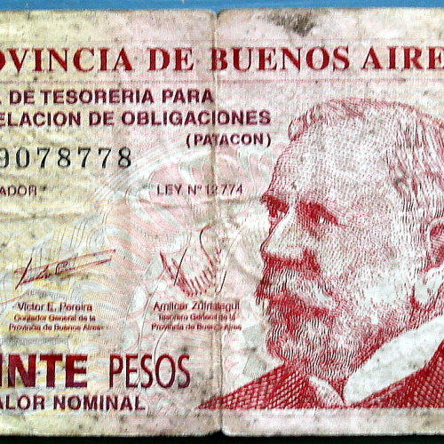 ARGENTINA BILLETE PROVINCIA DE BUENOS AIRES LETRA DE TESORERÍA DE 20 PESOS B778