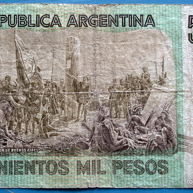 ARGENTINA BILLETE DE 500000 PESOS A321 1981