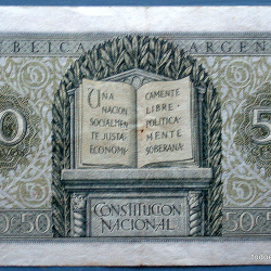 ARGENTINA BILLETE 50 CENTAVOS MONEDA NACIONAL A831 DE 1950