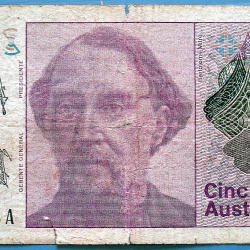 ARGENTINA BILLETE 50 AUSTRALES A313 DE 1988