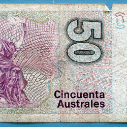 ARGENTINA BILLETE 50 AUSTRALES A753 DE 1988