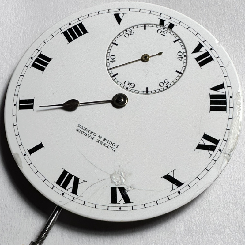 47 mm ULYSSE NARDIN Locle & Geneve Pocket Watch Movement Working