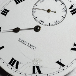 47 mm ULYSSE NARDIN Locle & Geneve Pocket Watch Movement Working