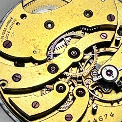 47 mm ULYSSE NARDIN Locle & Geneve Pocket Watch Movement Working