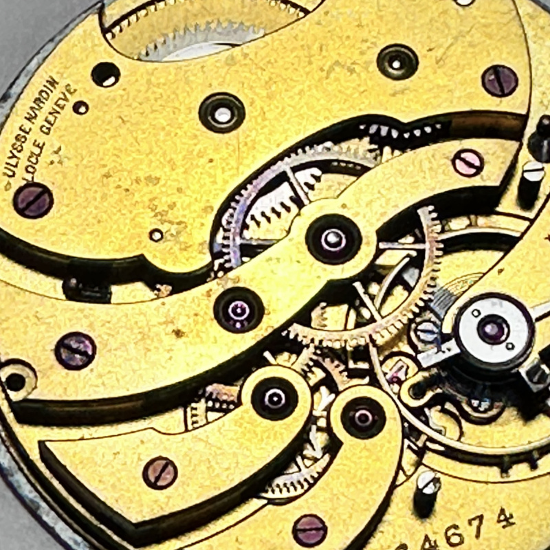 47 mm ULYSSE NARDIN Locle & Geneve Pocket Watch Movement Working
