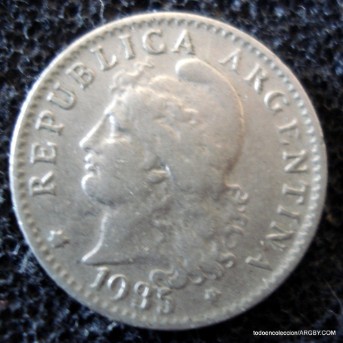 1935 MONEDA DE 5 CENTAVOS REPÚBLICA ARGENTINA