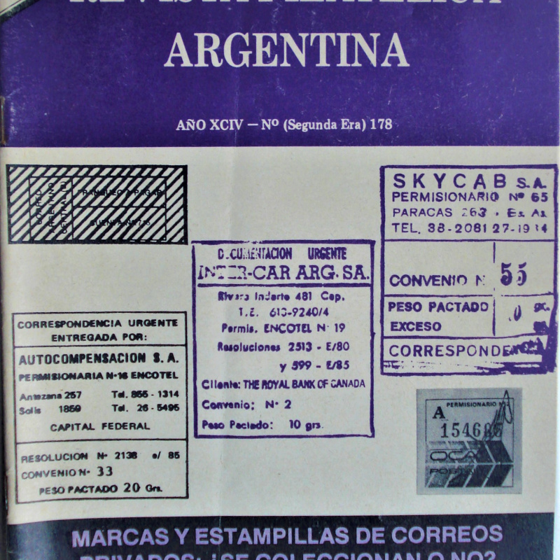 Revista Filatélica Argentina Enero/febrero 1988 N°178