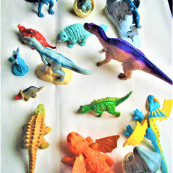 14 MUÑECOS DINOSAURIOS DISTINTOS TAMAÑOS LOTE