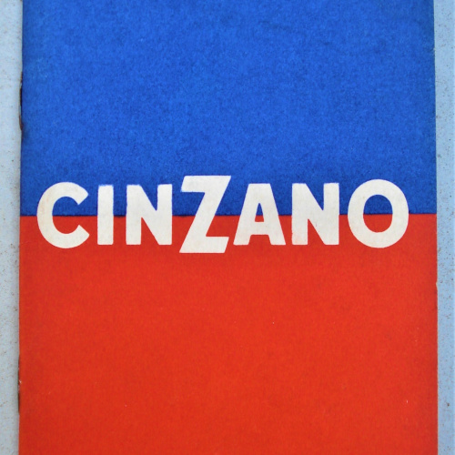 ANTIGUA LIBRETA DE ALMACENERO CON PUBLICIDAD CINZANO 10,5 X 16,5 CM SIN USO