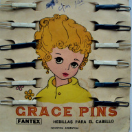 HEBILLAS ANTIGUAS PARA EL PELO BLISTER ORIGINAL GRACE PINS PARA NENAS 12 UNIDADES