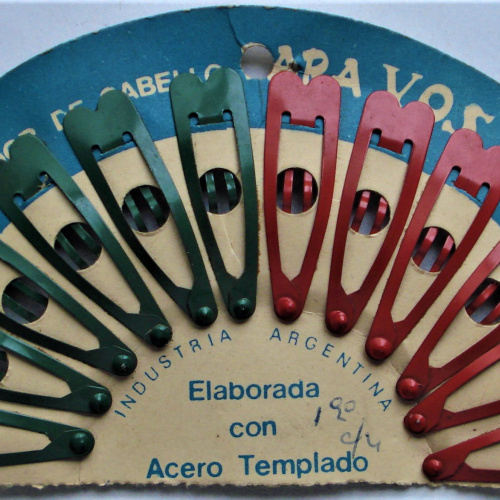 HEBILLAS ANTIGUAS PARA EL PELO BLISTER ORIGINAL PARA NENAS 12 UNIDADES