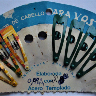 HEBILLAS ANTIGUAS PARA EL PELO BLISTER ORIGINAL PARA NENAS 7 UNIDADES