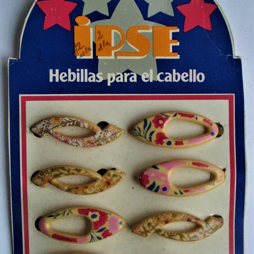 HEBILLAS ANTIGUAS PARA EL PELO BLISTER ORIGINAL IPSE PARA NENAS 8 UNIDADES