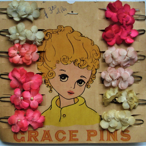 HEBILLAS ANTIGUAS PARA EL PELO BLISTER ORIGINAL GRACE PINS PARA NENAS 12 UNIDADES