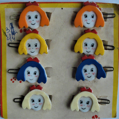 HEBILLAS ANTIGUAS PARA EL PELO BLISTER ORIGINAL PARA NENAS 8 UNIDADES