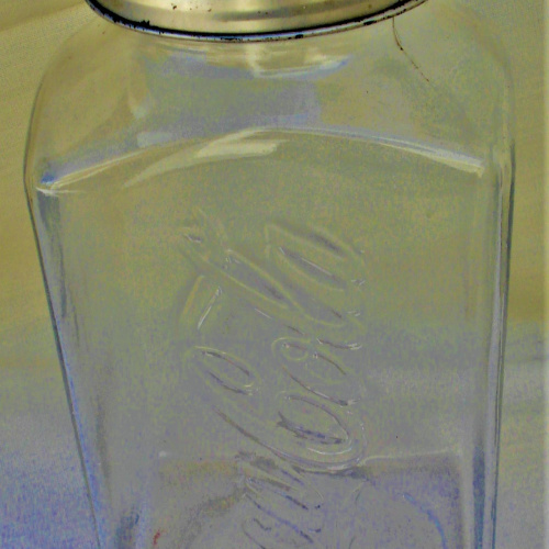 FRASCO CONTENEDOR VACÍO CON LETRAS EN RELIEVE COCA COLA COLECCIONABLE DECORACIÓN