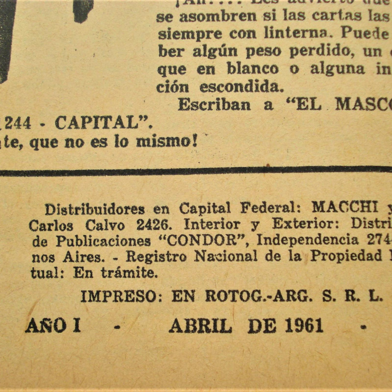 LA DOLCE OLA REVISTA AÑO 1 N° 1 ABRIL 1961