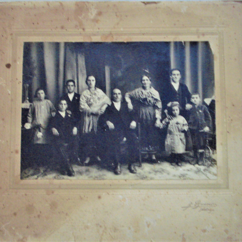 1926 FOTOGRAFÍA ANTIGUA ASTORGA FAMILIA COMPLETA 28 X 33 CM