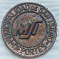 SAN ISIDRO DEPORTES  MEDALLA SIN AGARRE SIN GRABAR DE MATERIAL MUY BLANDO