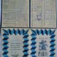 MAPA DE PARÍS TRANSPORTE MINISTERIO DE TURISMO FOLLETO ANTIGUO