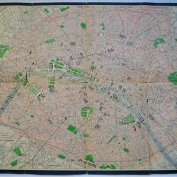 MAPA DE PARÍS TRANSPORTE MINISTERIO DE TURISMO FOLLETO ANTIGUO