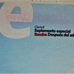 10 ENERO 2010 SUPLEMENTO DE CLARÍN A SANDRO DESPUÉS DEL ADIÓS PÓSTER 72X54