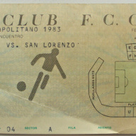 ENTRADA FERRO CARRIL OESTE 1983 ARGENTINO JRS. VS. SAN LORENZO CAMPTO. METROPOLITANO