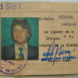 FÚTBOL CARNET 1981 ARGENTINO JUNIORS DIVISIÓN 4ta A