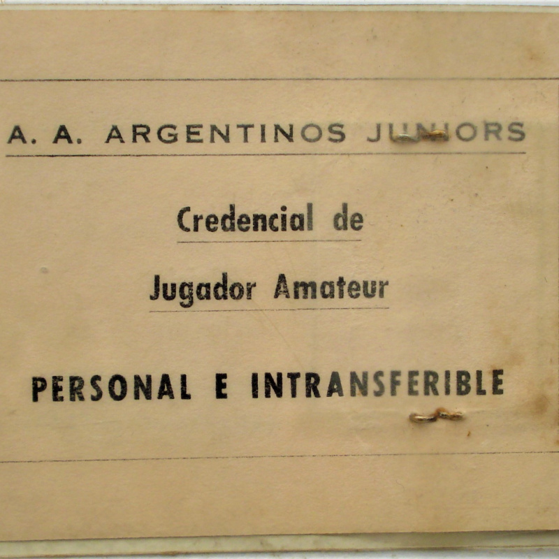 FÚTBOL CARNET 1981 ARGENTINO JUNIORS DIVISIÓN 4ta A