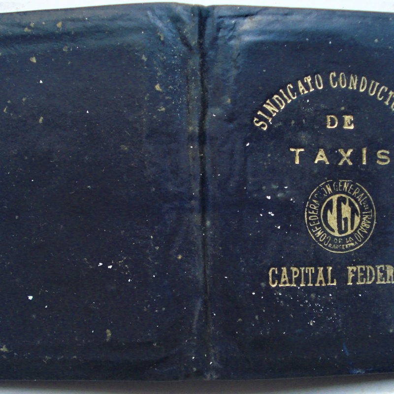 CARNET ANTIGUO SINDICATO CONDUCTORES DE TAXIS CGT CAPITAL FEDERAL