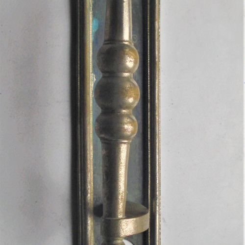 MANIJON TODO DE BRONCE Y MANIJA TORNEADA CON APERTURA PARA CERRADURA TAMBOR 26 X 6,5 CM