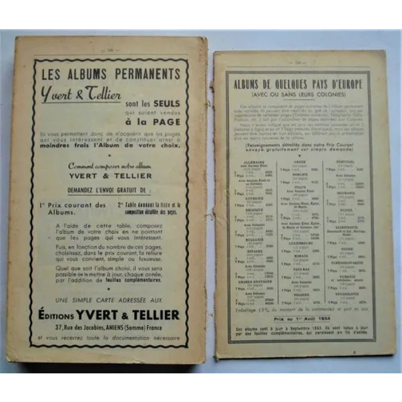 Catalogo Timbres Poste Europe 1955 Sellos Postales Filatelia