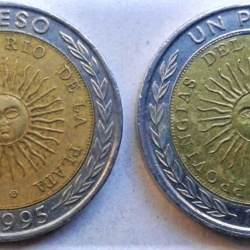 MONEDA DE UN PESO CON FALLA 1995 PROVINGIAS COLECCIONABLE ARTICULO