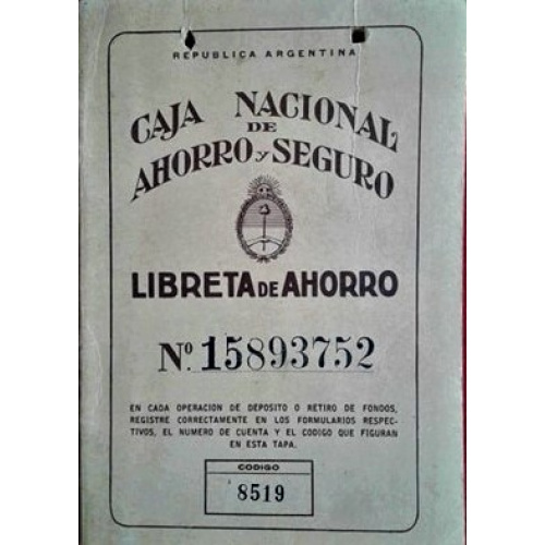 LIBRETA DE AHORRO CAJA NACIONAL DE AHORRO POSTAL MUY BUEN ESTADO