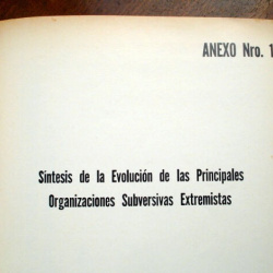 EL TERRORISMO EN LA ARGENTINA  PODER EJECUTIVO NACIONAL, NOVIEMBRE   DE 1979. ENCUADERNACIÓN EN  RÚSTICA ILUSTRADA. 30 X 22 CM. 424   PÁGINAS, ILUSTRADO CON GRAN CANTIDAD  DE DOCUMENTOS Y FOTOCOPIAS DE DIARIOS   DE LA ÉPOCA DETALLANDO EL ACCIONAR  DE LOS 