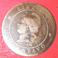 1884 COBRE DE UN CENTAVO ARGENTINA