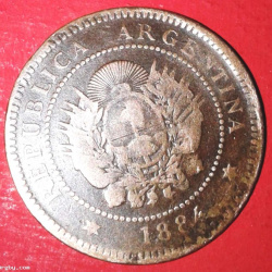 1884 COBRE DE UN CENTAVO ARGENTINA