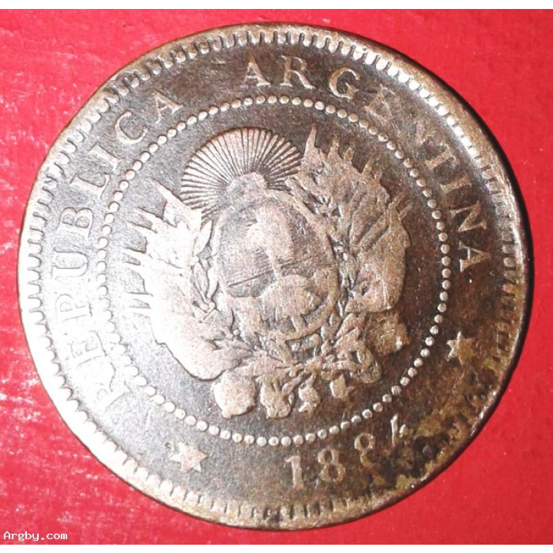 1884 COBRE DE UN CENTAVO ARGENTINA