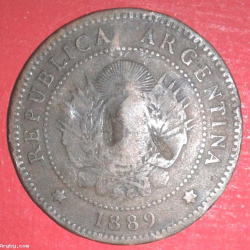 1889 COBRE DE UN CENTAVO ARGENTINA