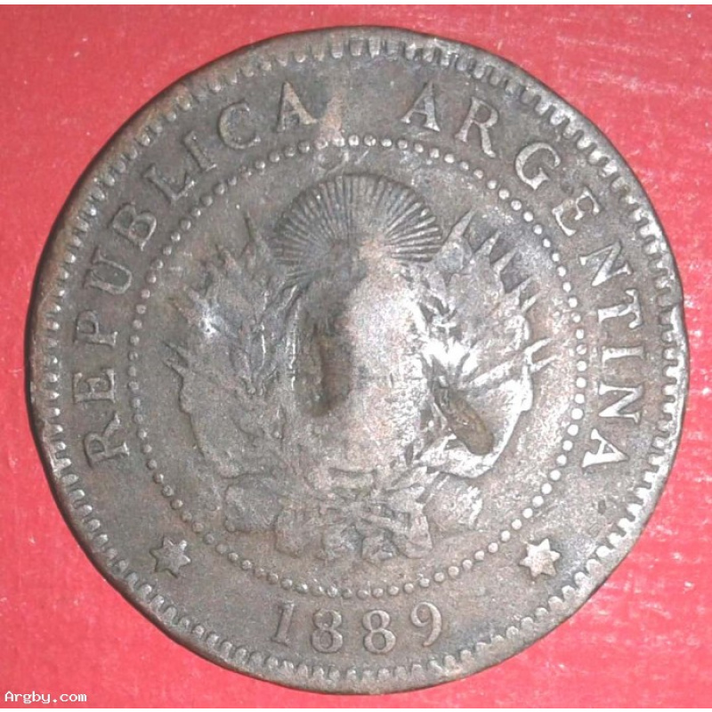 1889 COBRE DE UN CENTAVO ARGENTINA