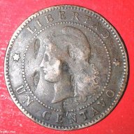 1889 COBRE DE UN CENTAVO ARGENTINA