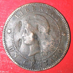 1889 COBRE DE UN CENTAVO ARGENTINA