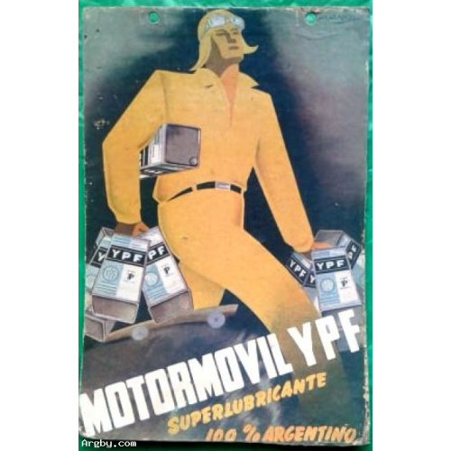 PUBLICIDAD ANTIGUA SOBRE CARTON DE YPF LUBRICANTE
